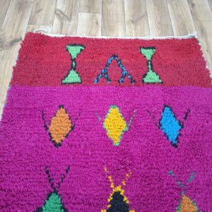 Amazigh Beni Ourain Berber Geometric Wool Handwoven Rug