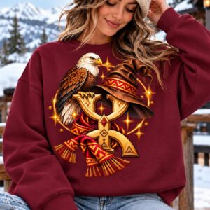 Amazigh Berber Eagle Wizard Hat Digital T-Shirt Design PNG