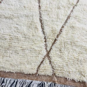 Berber Hand Knotted Beni Ourain Azilal Wool Rug Abstract Design