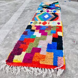 Berber Hand Knotted Azilal Wool Rug Custom Design