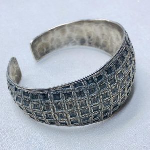 Berber Amazigh Tuareg Manchette Gravé Silver 925 Bracelet