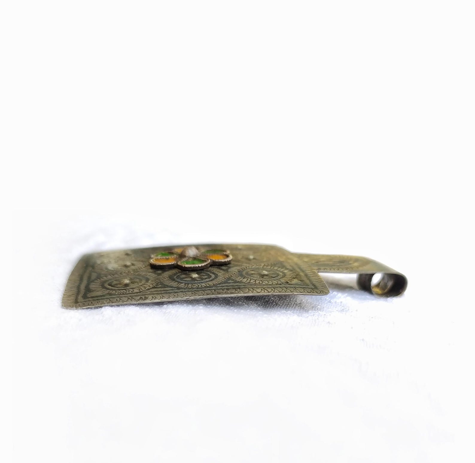 Amazigh Berber Enamel Pendant Necklace South of Morocco