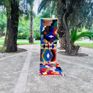 Berber Hand Knotted Azilal Wool Rug Custom Design