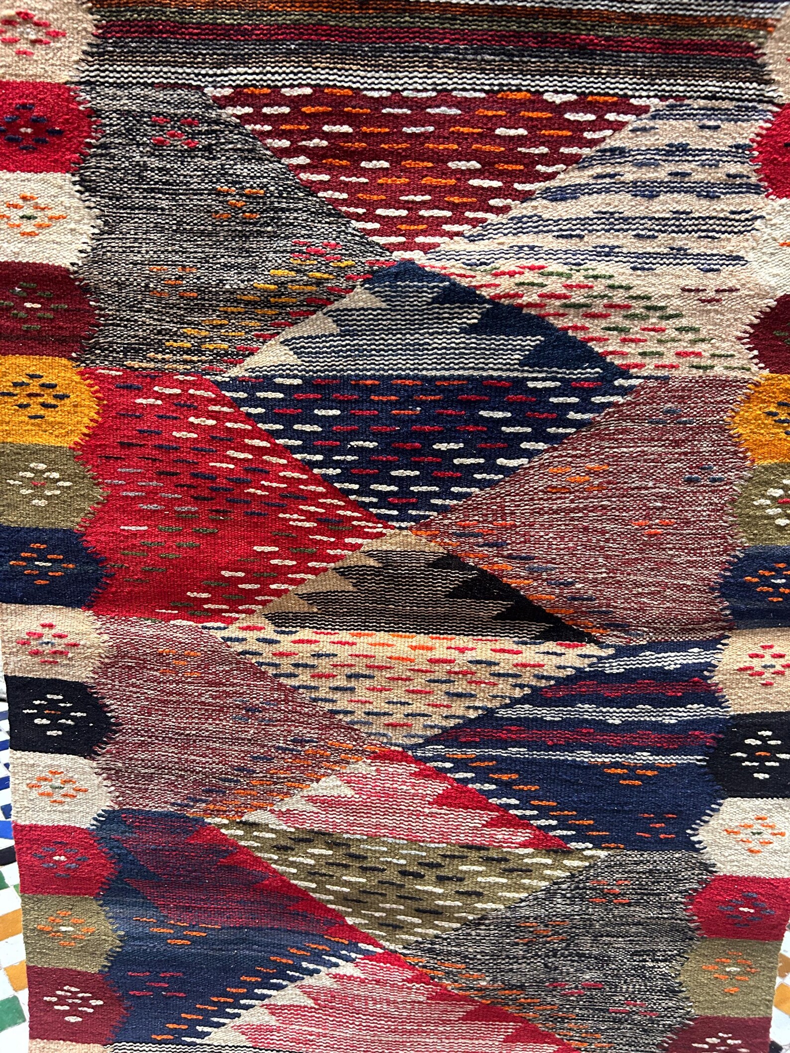 Berber Taznakht Vintage Abstract Wool Handmade Area Rug