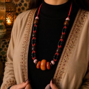 Amazigh Berber Vintage Handmade Boho Statement Necklace Jewelry