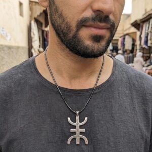 Amazigh Berber Tuareg Yaz Symbol Pendant Necklace Handmade