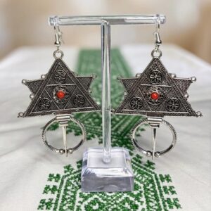 Amazigh Rifain Style Earrings with Ethnic Design and Character