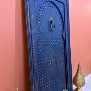 Berber Amazigh CUSTOM STUDDED DOOR Blue Wooden Chefchaouen Design