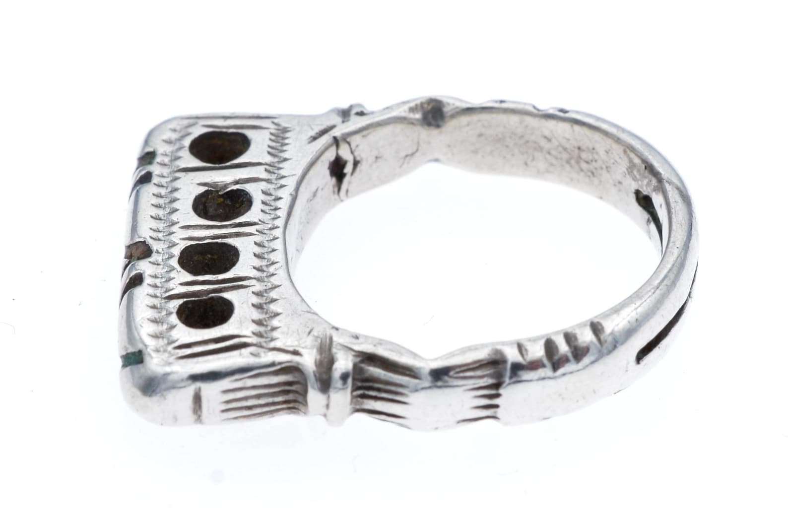 Amazigh Tuareg Niger Silver Ring with Rectangular Bezel