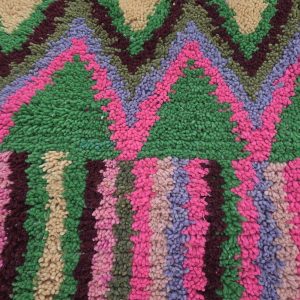 Amazigh Colorful Azilal Abstract Berber Area Rug Together to Create Design
