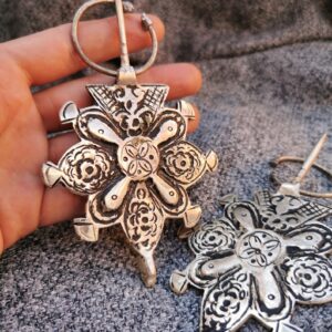 Berber Amazigh TIZERZAI Fibula Pair Vintage Silver Brooch Jewelry