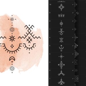 Amazigh Berber Procreate Tattoo Stamps Brushes Digital Download Set