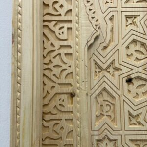 Amazigh Berber Carved Moorish Wooden Door with Custom Design