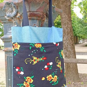 Berber Kabyle Jeans Bag with Amazigh Textile Details