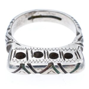 Amazigh Tuareg Niger Silver Ring with Rectangular Bezel