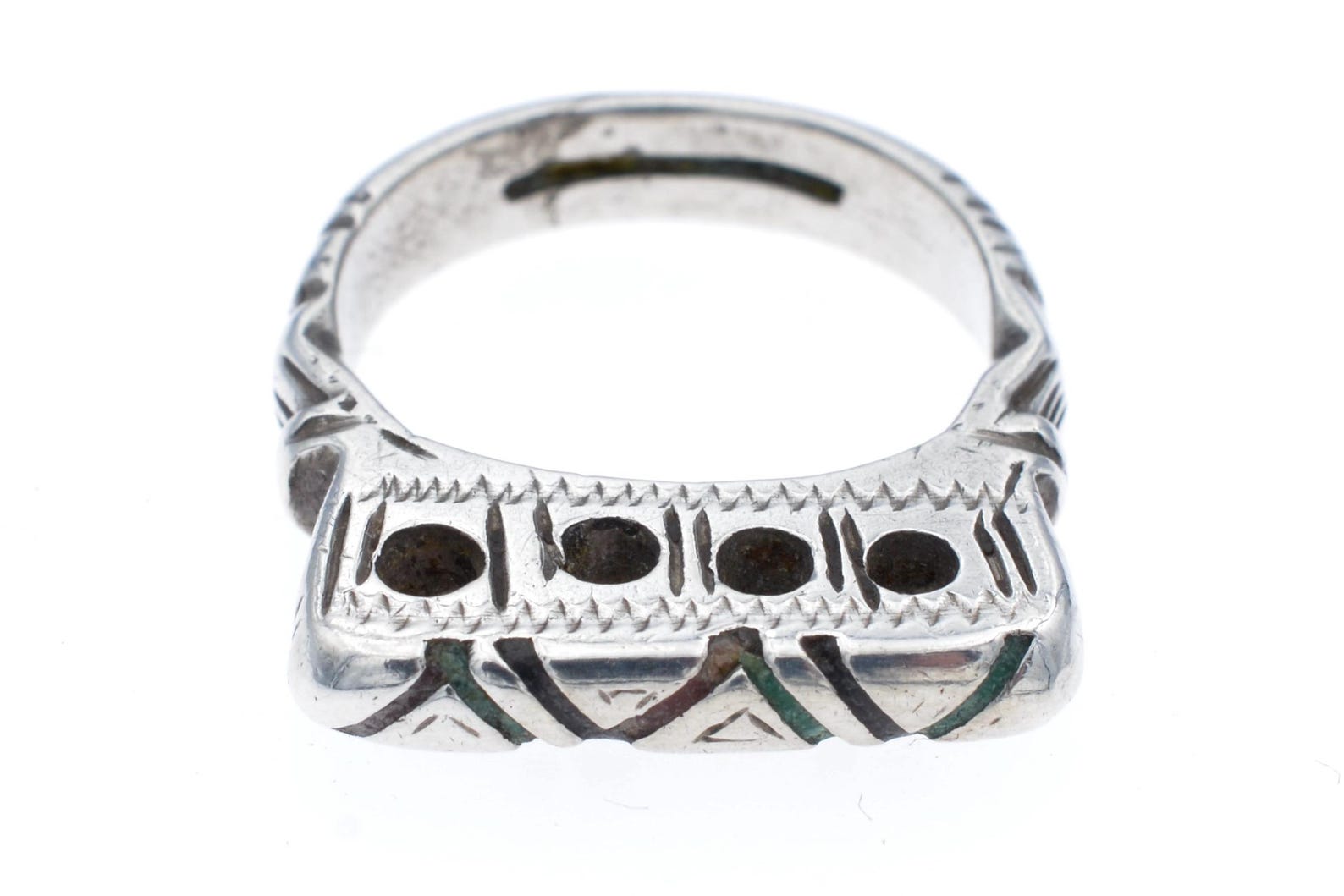 Amazigh Tuareg Niger Silver Ring with Rectangular Bezel