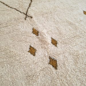 Berber Beni Ourain Diamond Ivory Wool Area Rug