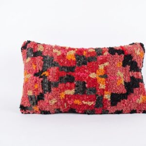 Aït Bou Ichaouen Berber Handmade Wool Pillow with Geometric Design