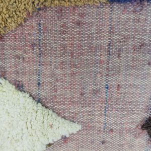 Berber Handmade Black Purple Wool Beni Ourain Style Rug