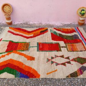 Amazigh Berber Custom Abstract Geometric Wool Rug Handmade Carpet