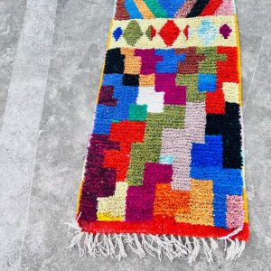 Berber Hand Knotted Azilal Wool Rug Custom Design