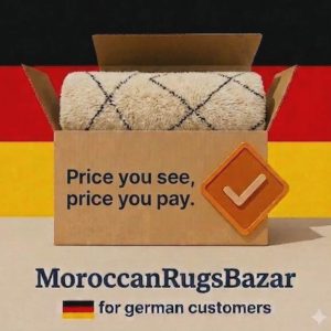 Terracotta Berber Wool Rug with Olive Green Cream Abstract Design