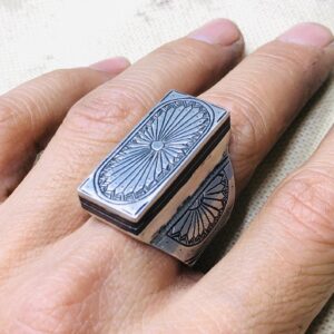 Berber Tuareg Sterling Silver Amazigh Engraved Traditional Jewelry Ring