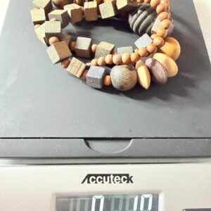 Amazigh Vintage Wooden Beaded Necklace with Bohemian Craft Style