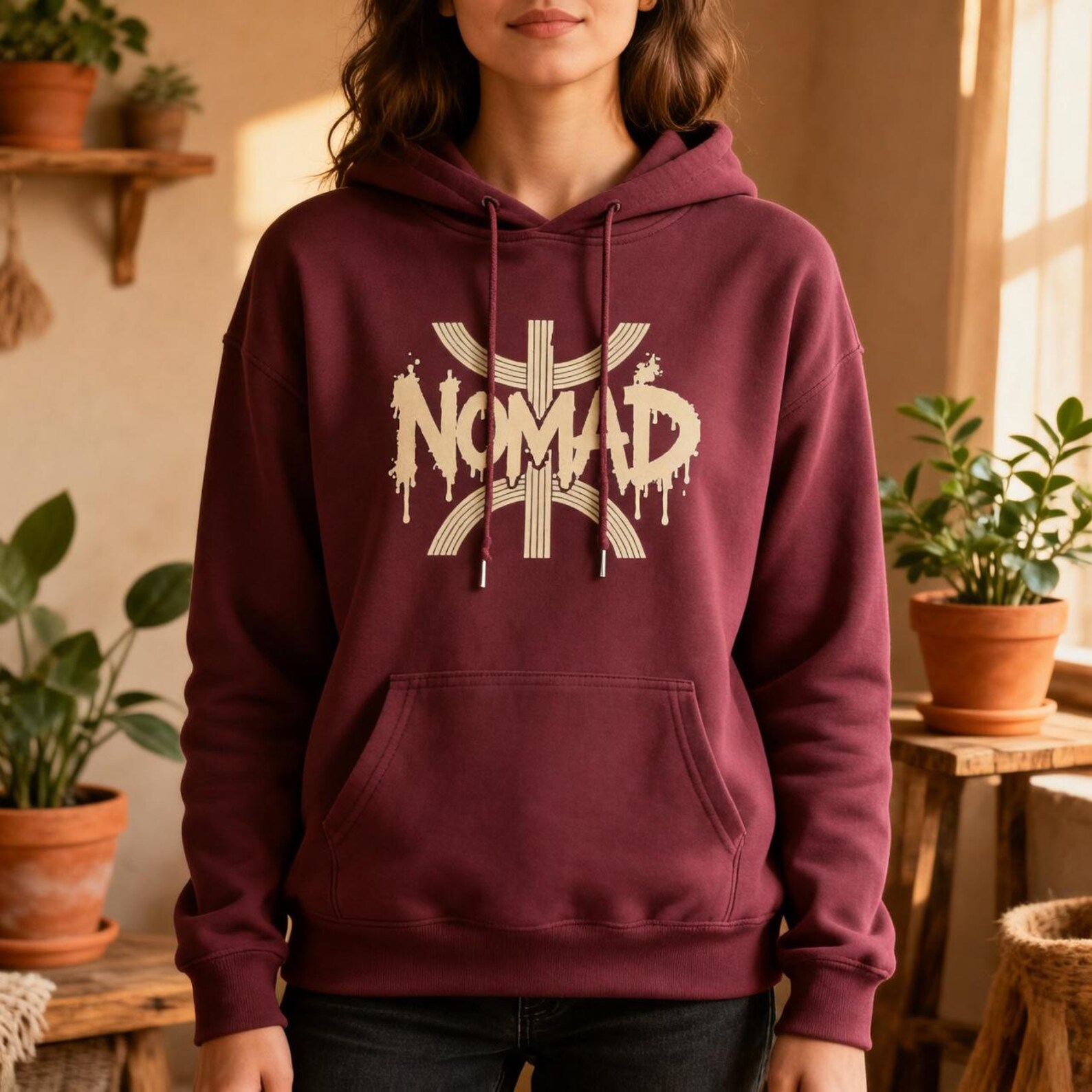 Amazigh Yaz Symbol Hoodie Berber Urban Streetwear Design
