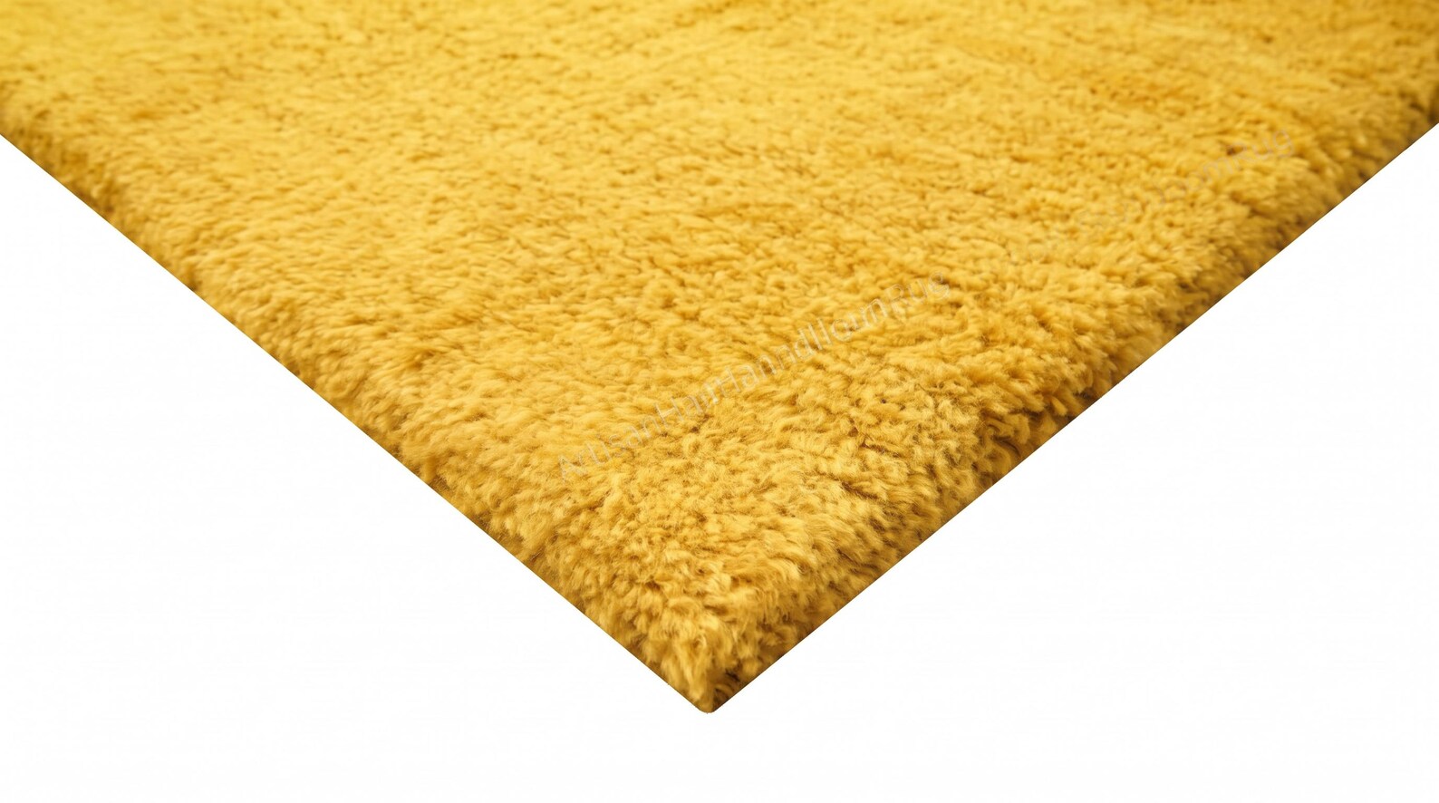 Berber Handloom Saffron Yellow Wool Plush Area Rug