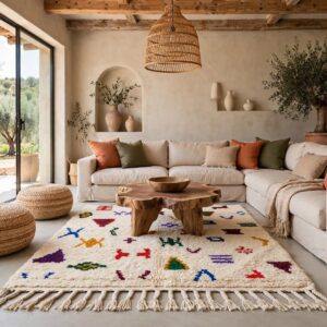 Amazighs Azilal Symboles Dispersés Triangles Berber Yamiriam Rug