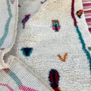 Berber Large Beni Ourain Colorful Geometric Wool Rug Decor