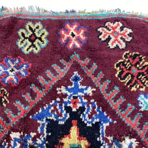 Berber Boucherouite Rugs with Amazigh Design Colorful Rug