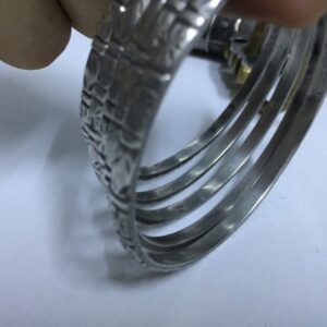 Berber Amazigh Silver Bracelet Set of Five Large Bangles