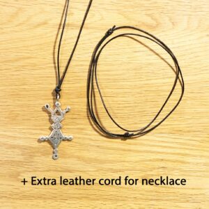 Amazigh Tuareg Yaz Symbol Beaded Necklace with Tribal Pendant