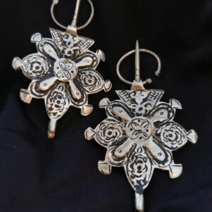 Berber Amazigh TIZERZAI Fibula Pair Vintage Silver Brooch Jewelry