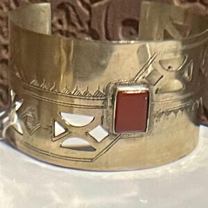 Amazigh Berber Tuareg Carnelian 3 INCHES Cuff Bracelet