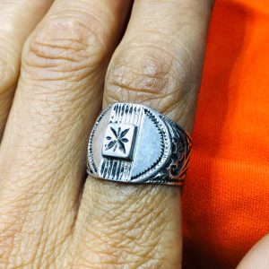 Berber Silver Ring with Hand Engraved Vintage Jewelry Design