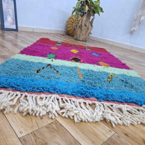 Amazigh Beni Ourain Berber Geometric Wool Handwoven Rug