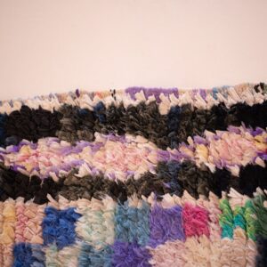 Amazigh Boucherouite Berber Runner Rug Handwoven Tribal Wool Style