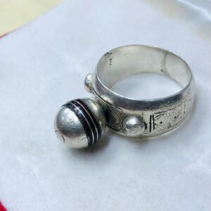 Amazigh Berber Tuareg Silver Ring with Traditional Engraving