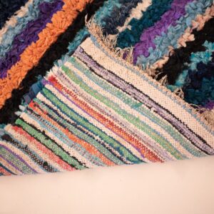 Colorful Berber Amazigh Boucharouite Wool Runner Tribal Rug