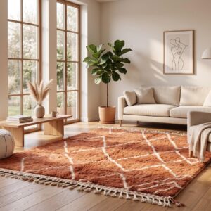 Amazigh Custom Berber Wool Rug Handmade Living Room Decor