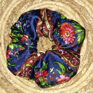 Berber Chouchou Scrunchie with Kabyle Satin Hair Accessory Design