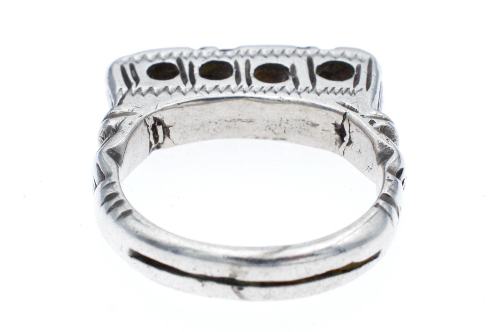 Amazigh Tuareg Niger Silver Ring with Rectangular Bezel