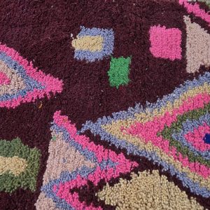 Amazigh Colorful Azilal Abstract Berber Area Rug Together to Create Design
