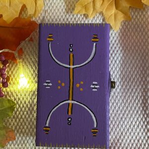Amazigh Wooden Box Handmade Ring Jewelry Storage Symbol Decor