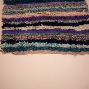 Colorful Berber Amazigh Boucharouite Wool Runner Tribal Rug