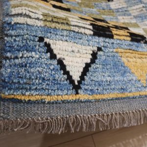 Berber Afghan Area Rug with High Pile Which Geometric