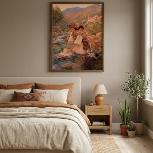 Amazigh Woman by the River Fine Art Print Digital Download